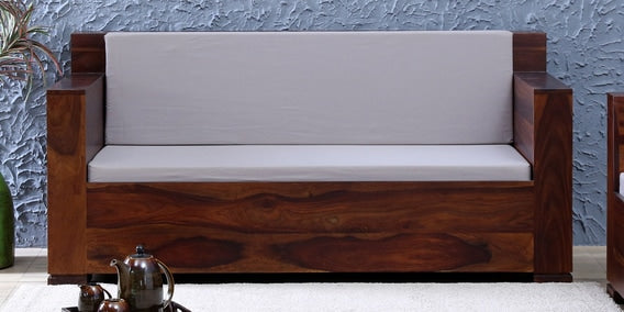 Segur Solid Wood Two Seater Sofa in Provincial Teak Finish by Woodsworth